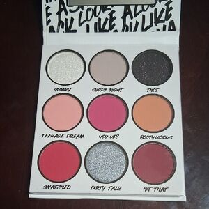 BH Cosmetics Nine-Shade Eyeshadow Palette with Pink and Silver